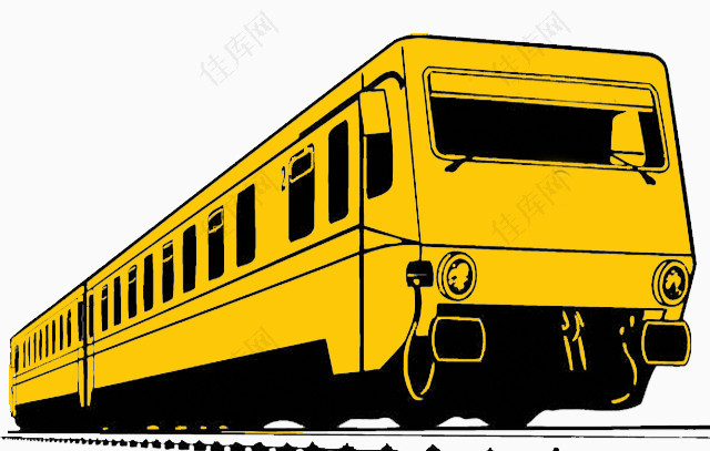 黄色列车火车
