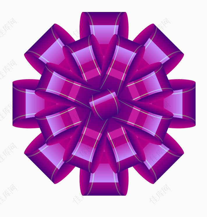 紫色丝带花