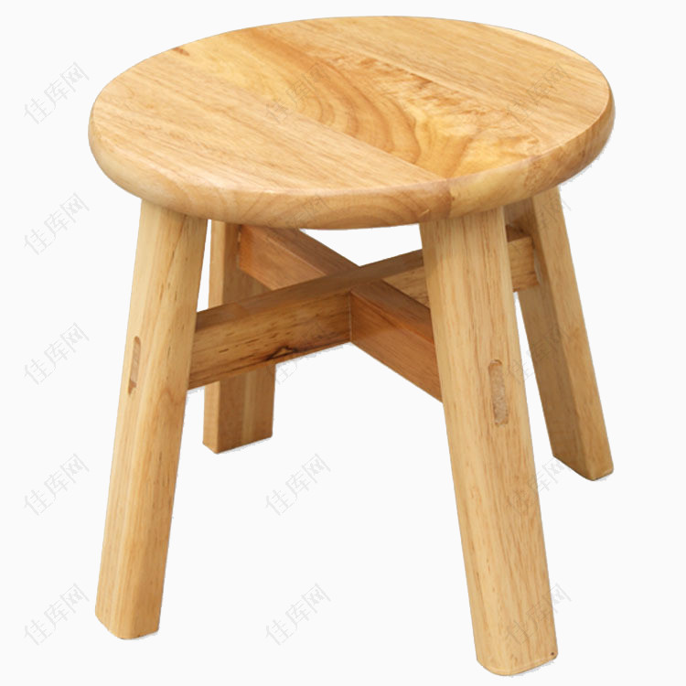木头圆凳子