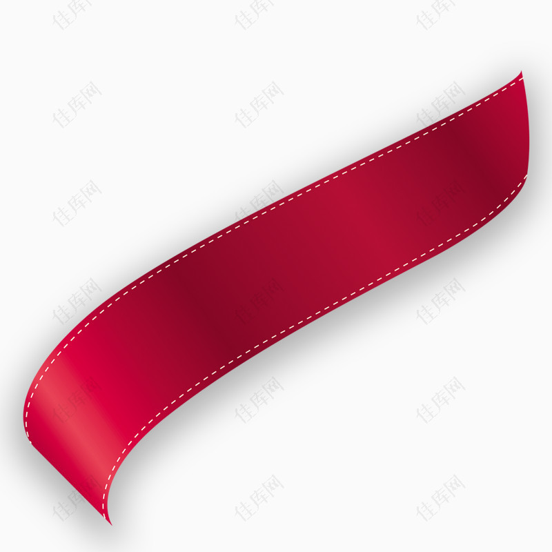 红色丝绸丝带素材