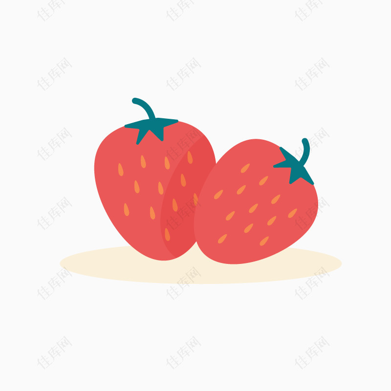 彩绘草莓水果