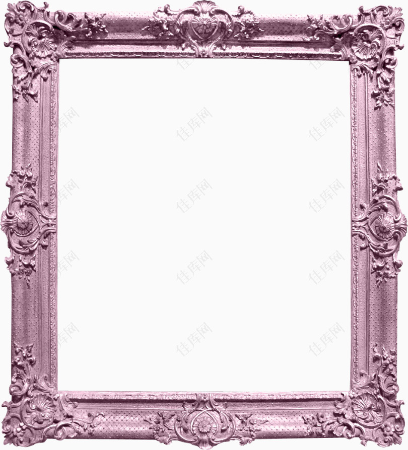 紫色花纹漂亮方框