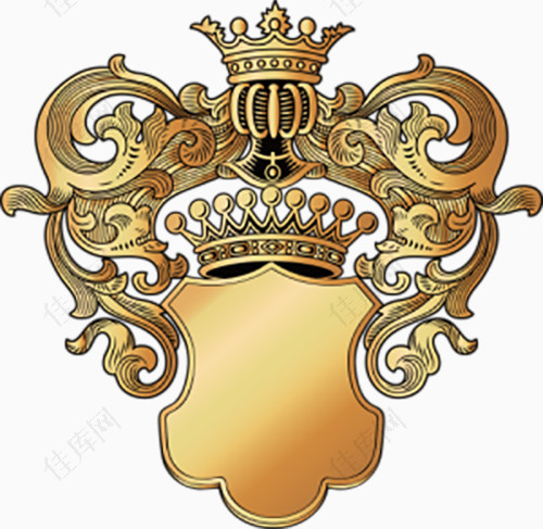 金色皇冠徽章