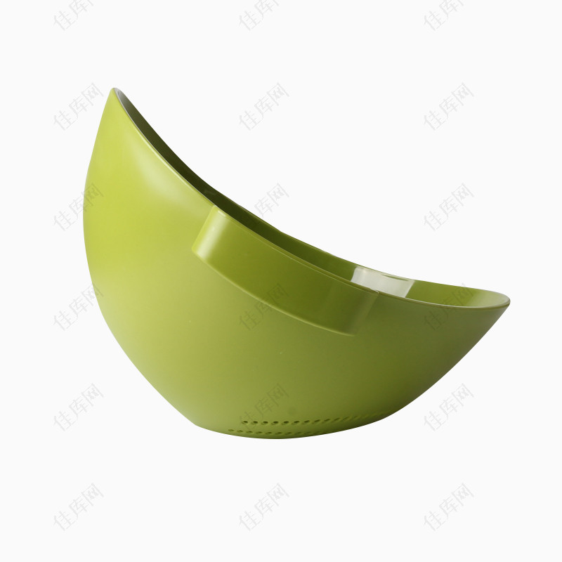 绿色厚塑料碗状洗菜篮