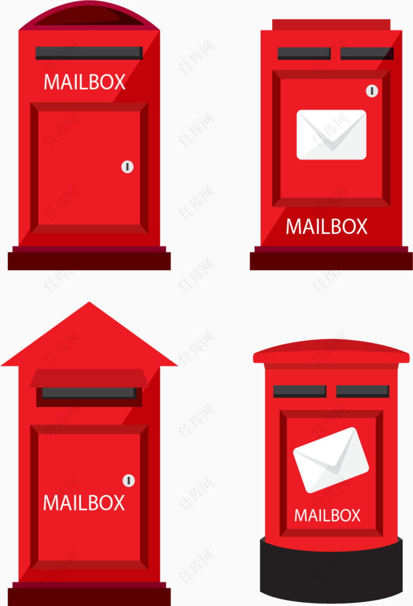 红色的邮箱