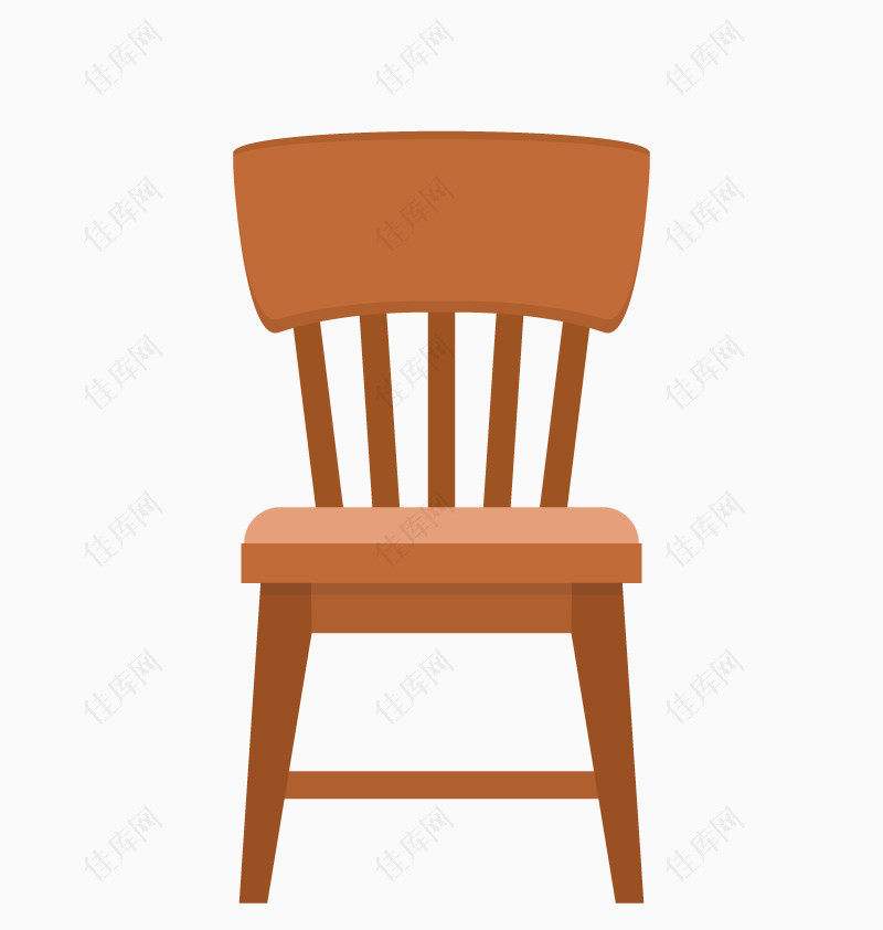 矢量木质椅子