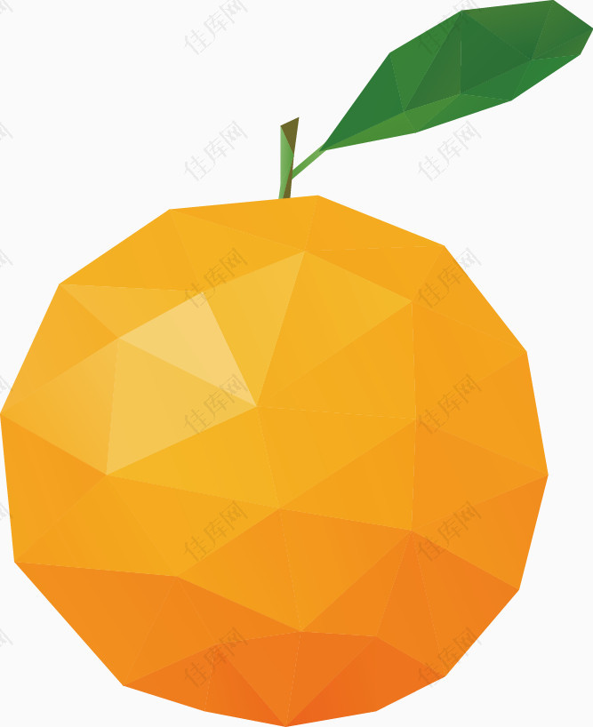 精美马赛克水果橘子