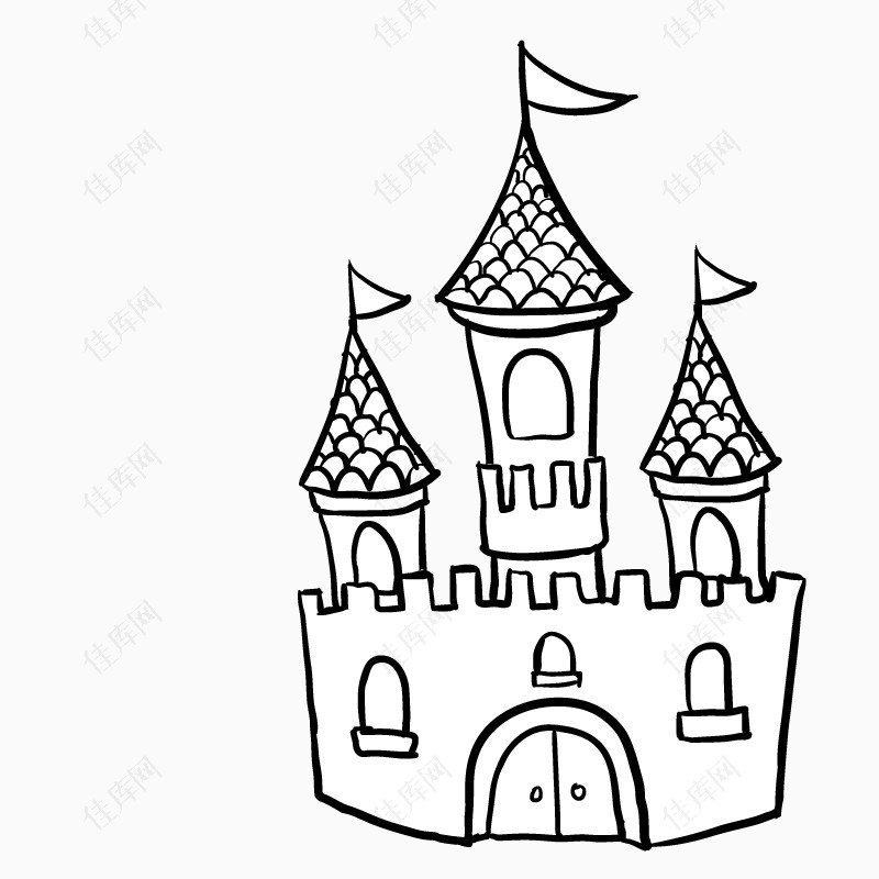 线描城堡