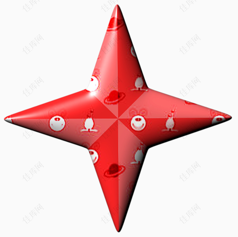 红色四角星
