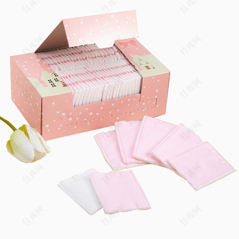 粉色化妆棉