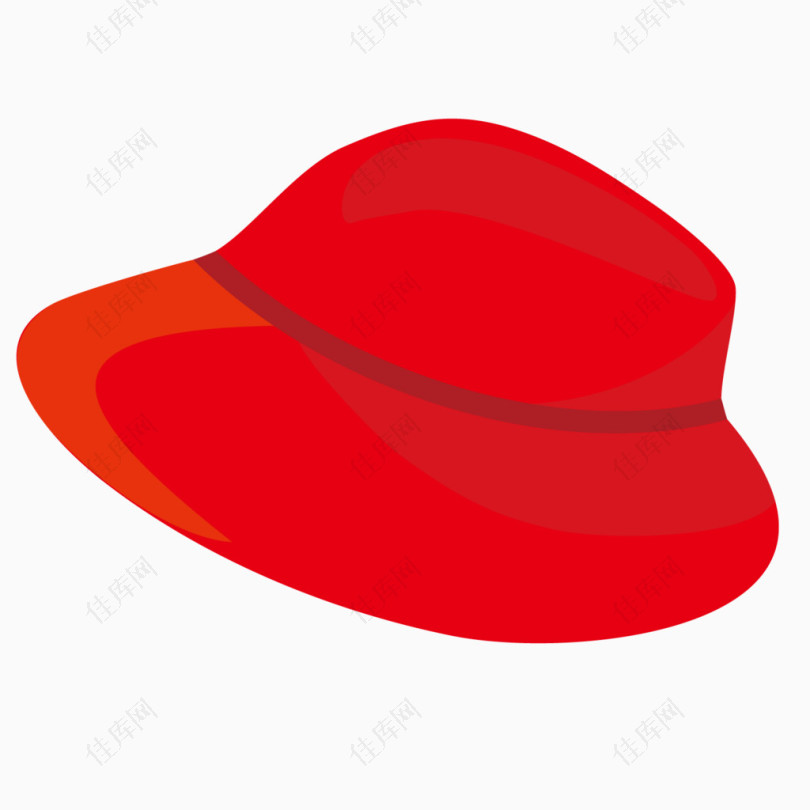 红色遮阳帽
