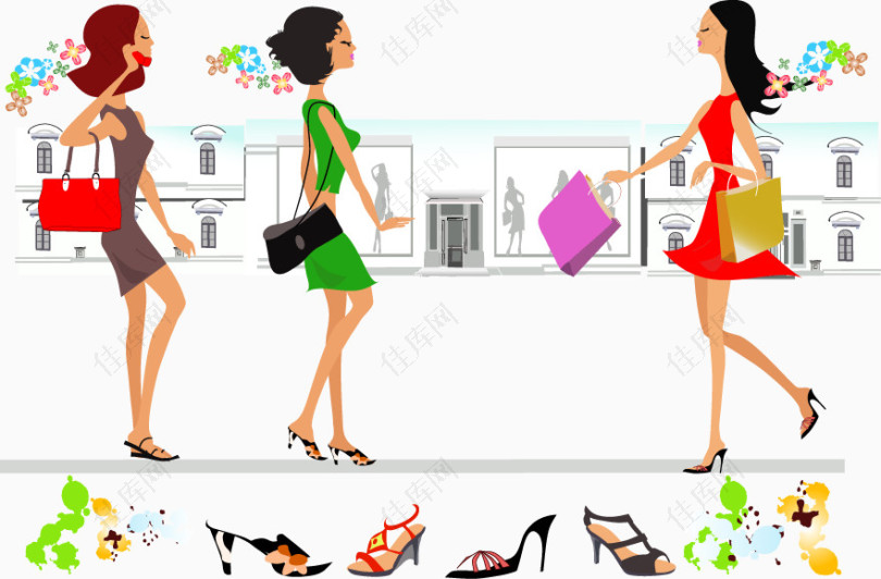 时尚购物女性逛街