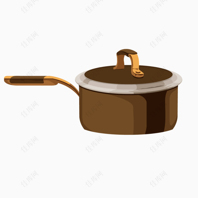 棕色金属炊具铁锅