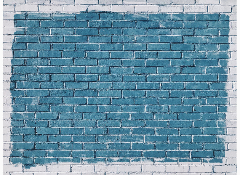 蓝白砖墙墙面