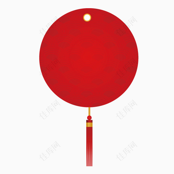 矢量中国红装饰标签