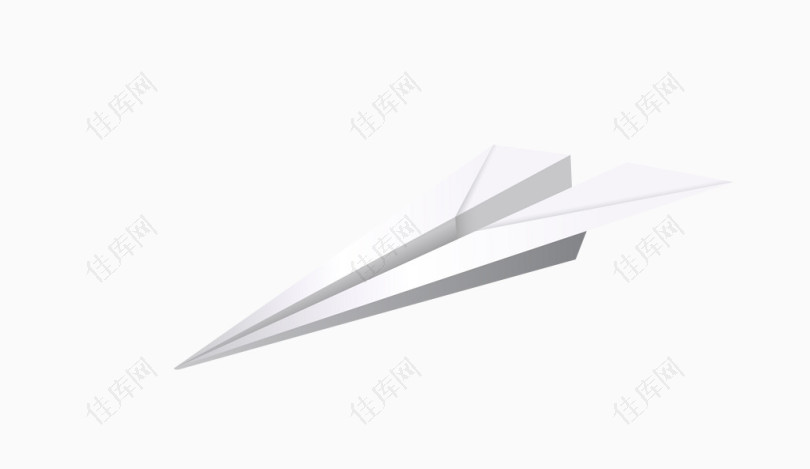 矢量折纸白色飞机图案