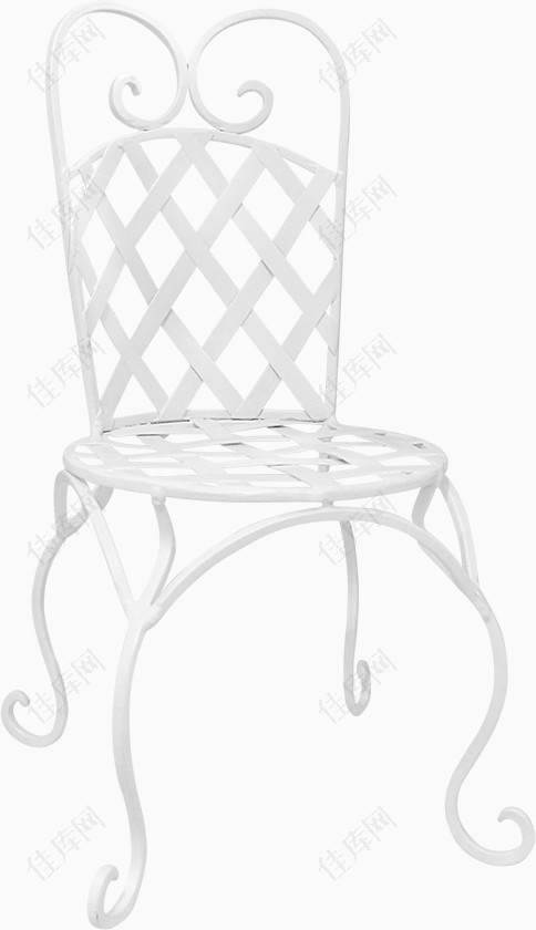白色竹椅
