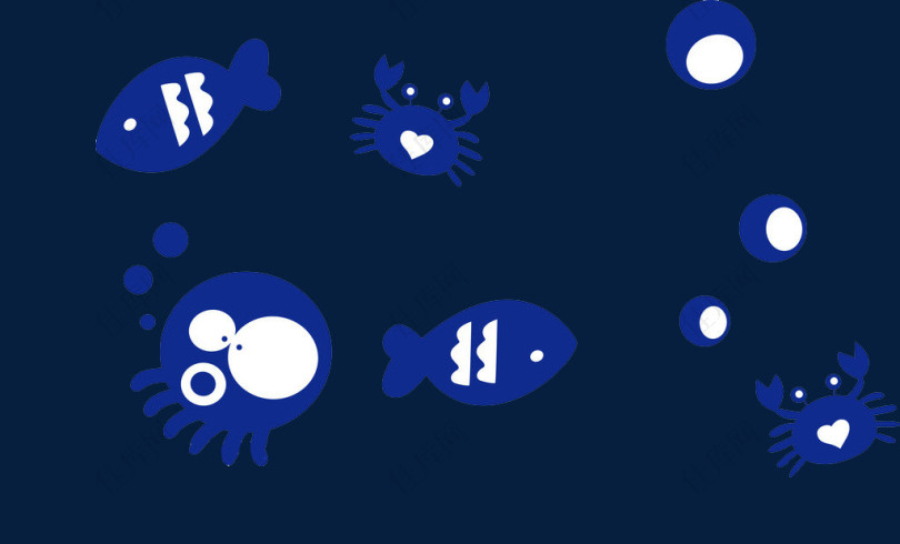 海洋动物全是蓝色的