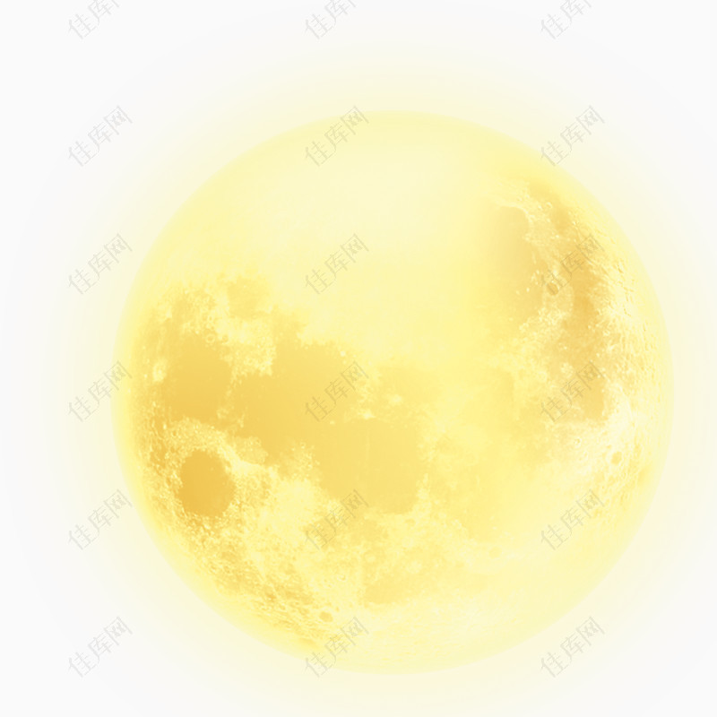 黄色月亮图案