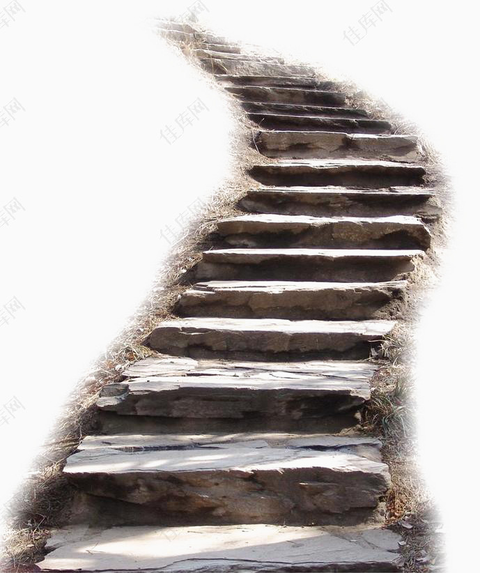 山地石头路梯