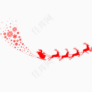 驯鹿平安夜圣诞节红色装饰