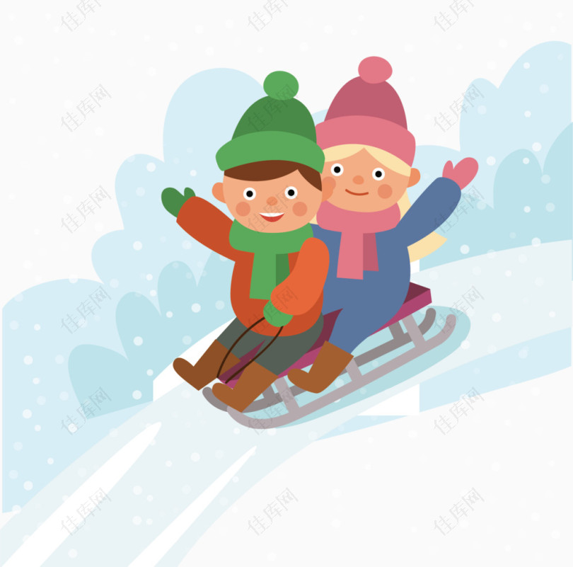 滑雪玩耍