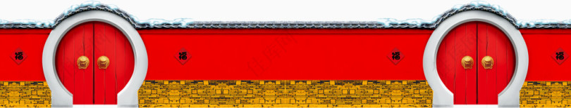 红色宫墙背景