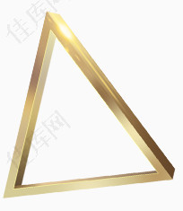 不规则图形金色三角形