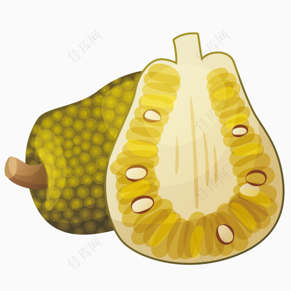 卡通菠萝蜜元素