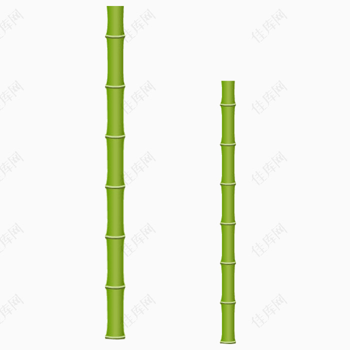 两根竹子