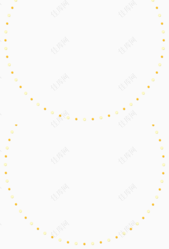 弧形黄色圆点装饰