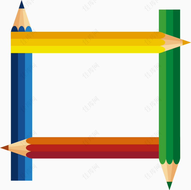 矢量彩色铅笔