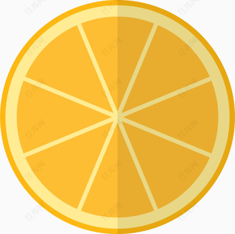 橘子切面图