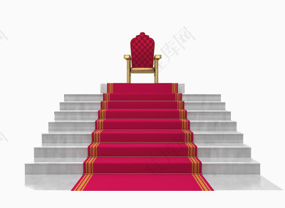 地毯台阶椅子形成的晋升概念图