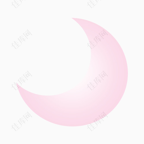 粉色可爱月亮素材