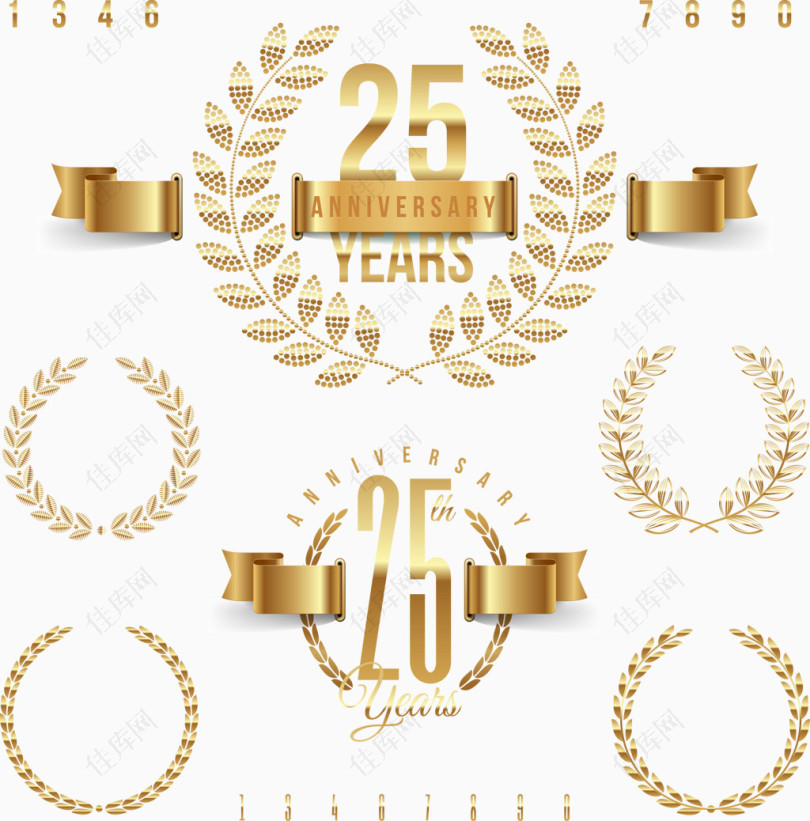 25周年庆金色标签