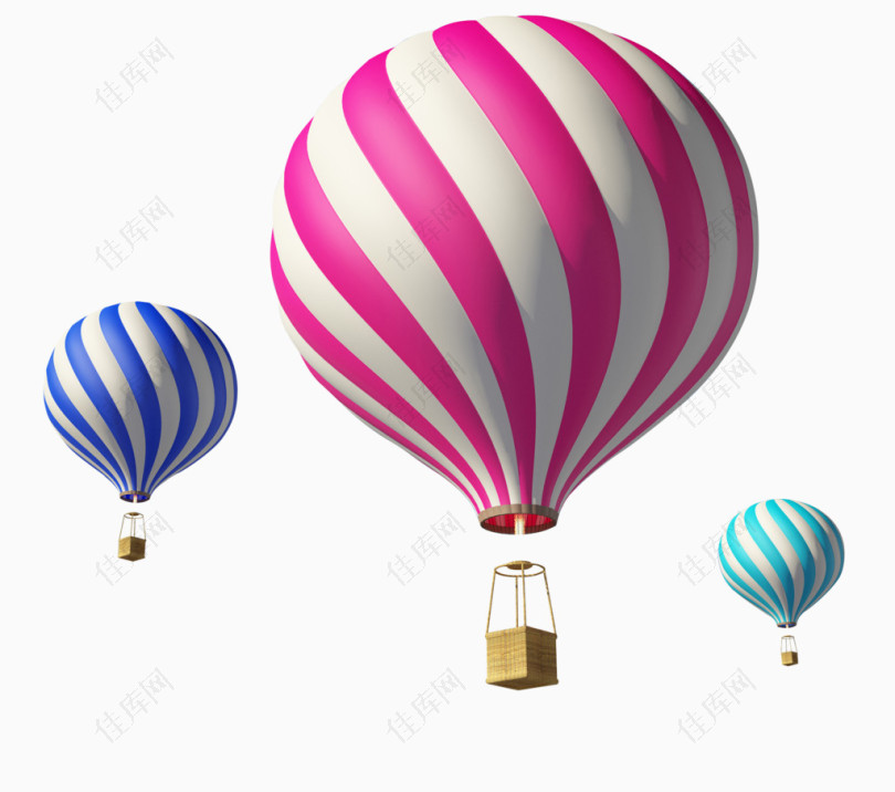 三个热气球