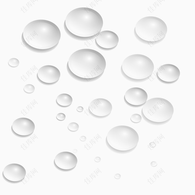 晶莹水滴矢量图