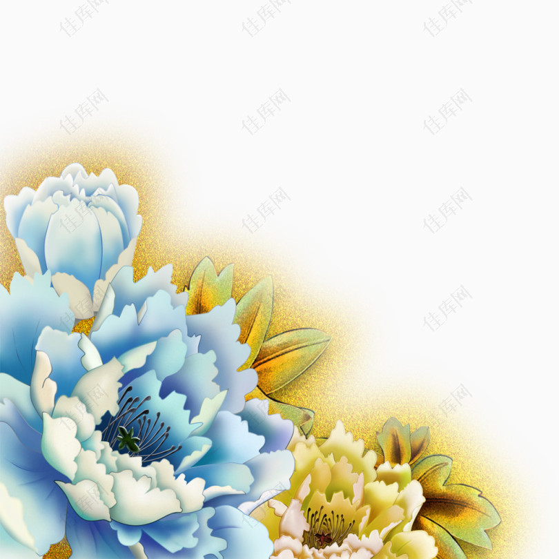立体牡丹花朵免费图片