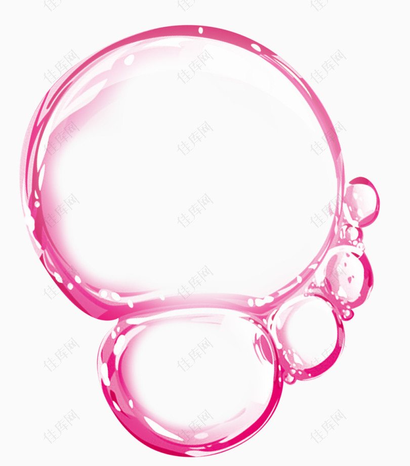 粉色水珠气泡