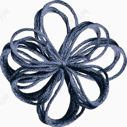 蓝色绳子花朵