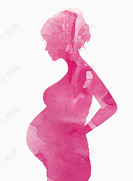 十月怀胎母亲节水彩贺卡