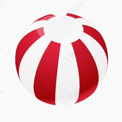 红白条纹圆球