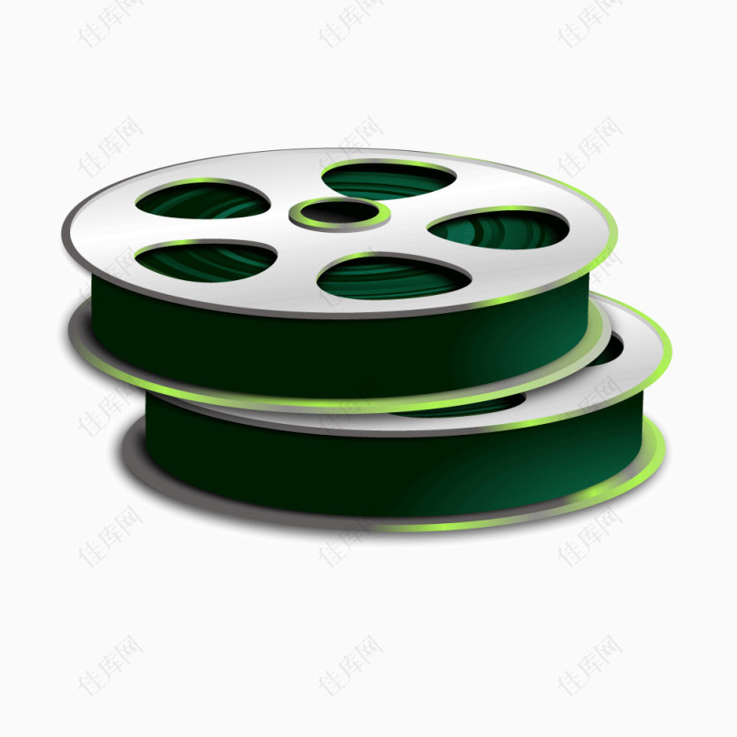 绿色质感电影胶片