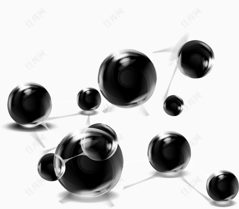 黑色结构圆球