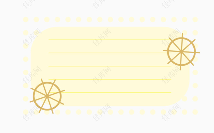矢量黄色日记本边框素材
