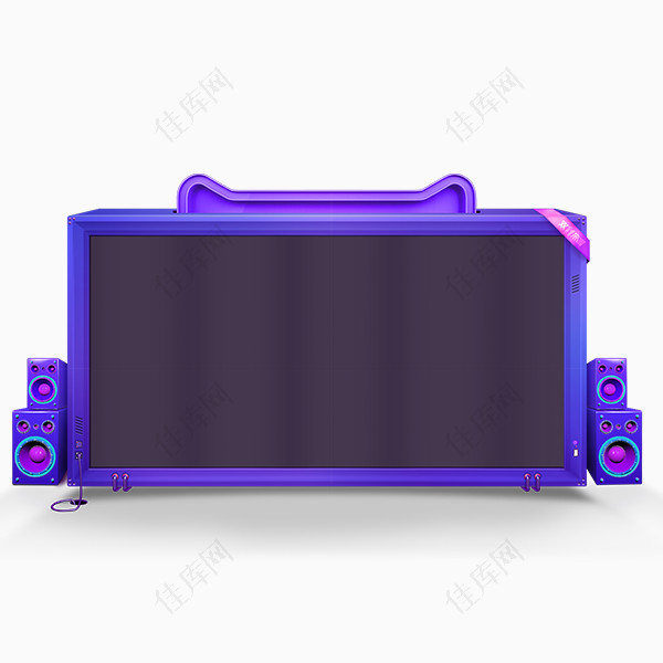 质感紫色影院边框