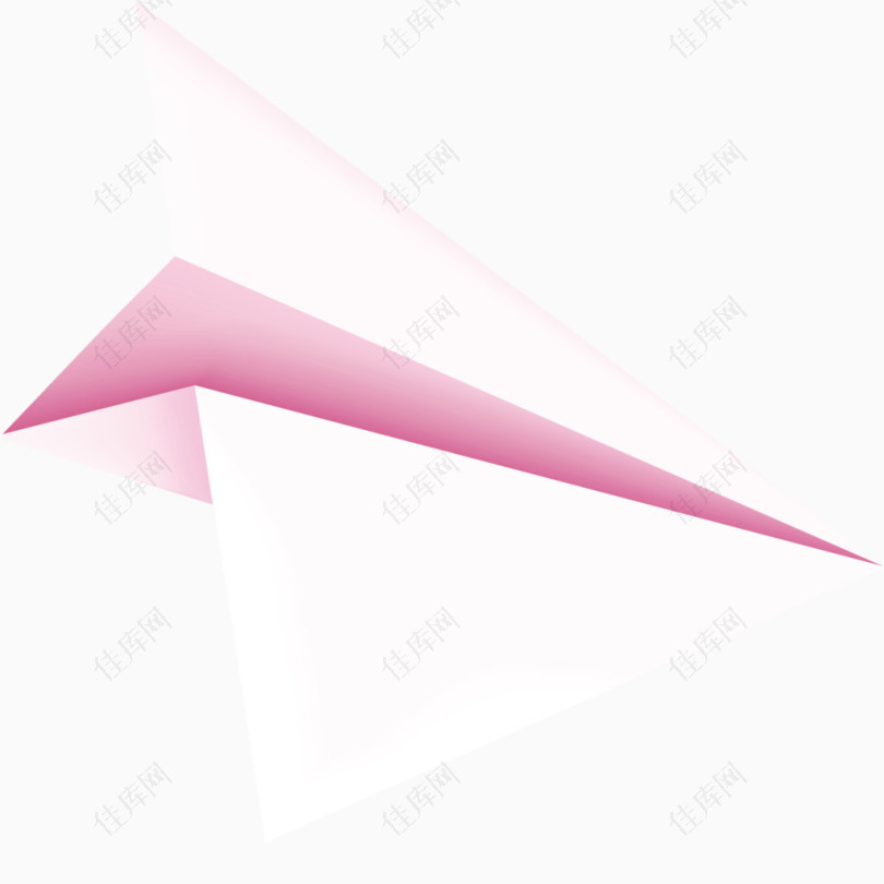 粉红色飞行的纸飞机
