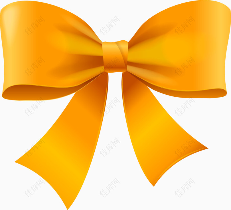 漂亮的橙黄色蝴蝶结