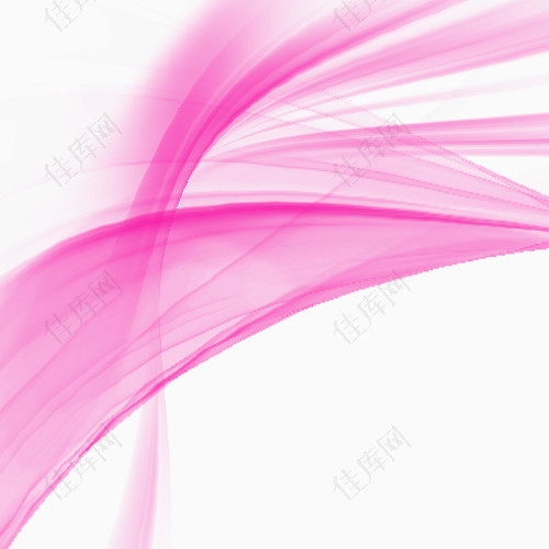 粉色曲线光线矢量